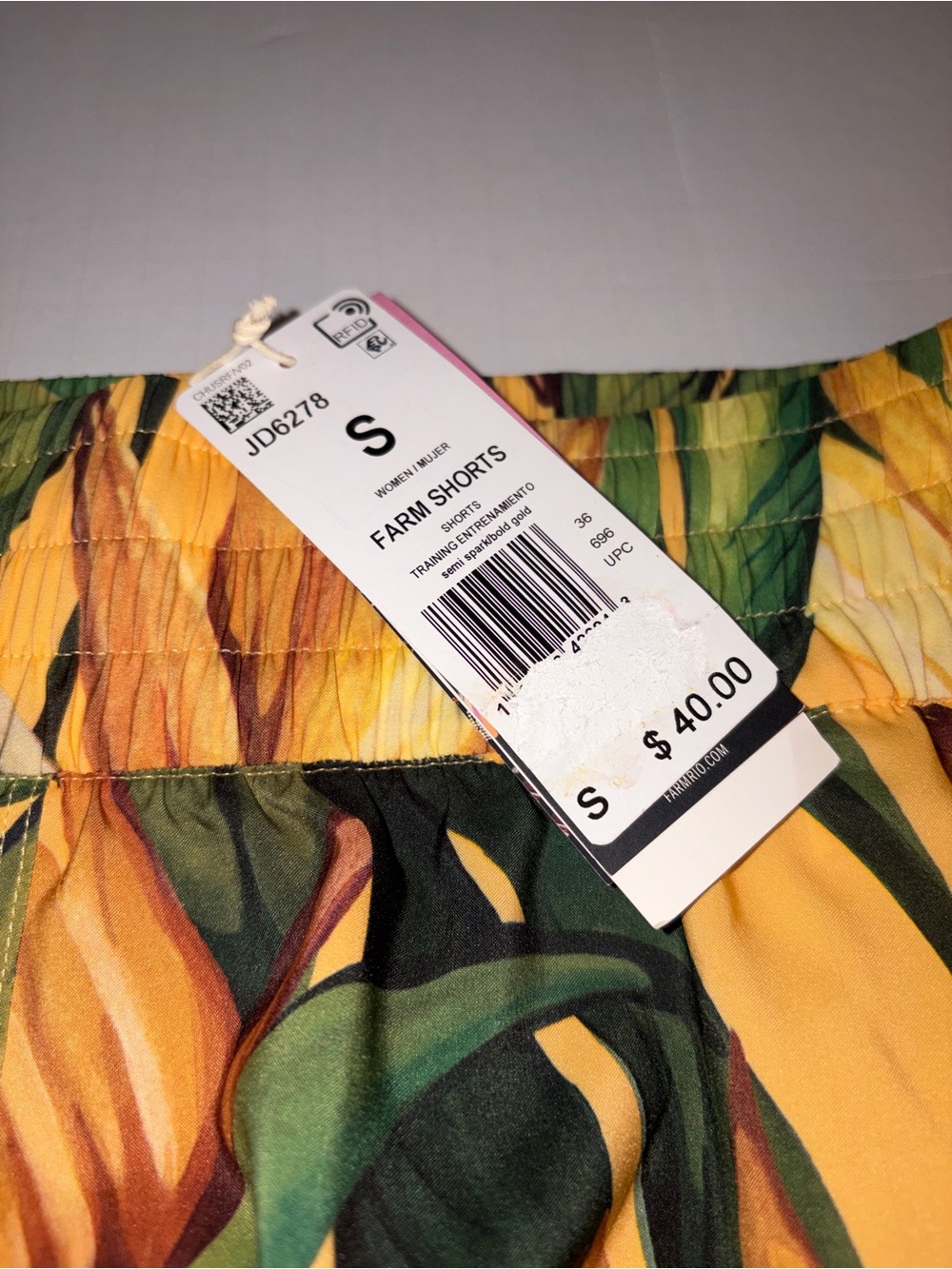 FARM Rio X Addias Pacer Shorts Small NWT - Picture 14 of 16